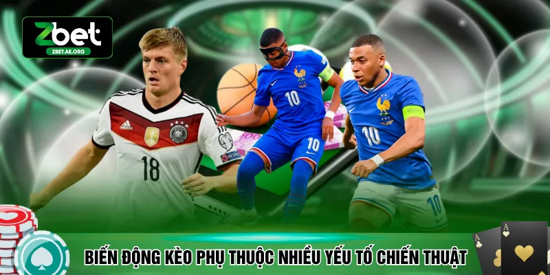 Biến động kèo phụ thuộc nhiều yếu tố chiến thuật